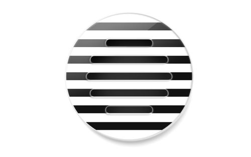 FR-Designgitter-starline-TWIST-160x160-mm-CIRCLE-Glas-Black-And-White-78312674 gallery number 1